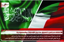 انشاء مجلس تنسيق ما بين الإمارات والسعودية
