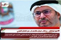 انور قرقاش .. يطالب ايران بالانسحاب من الشأن العربي