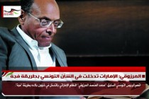 المرزوقي: الإمارات تدخلت في الشأن التونسي بطريقة فجة