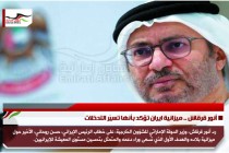 أنور قرقاش .. ميزانية ايران تؤكد بأنها تسيَر التدخلات