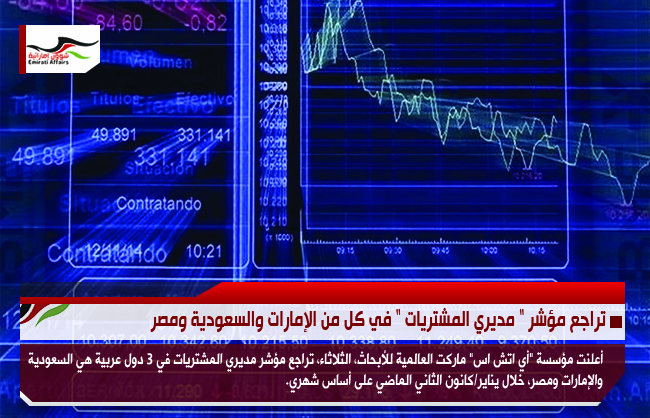 تراجع مؤشر &quot; مديري المشتريات &quot; في كل من الإمارات والسعودية ومصر