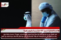 الصحة الإماراتية: تسجيل 567 اصابة جديدة بفايروس كورونا
