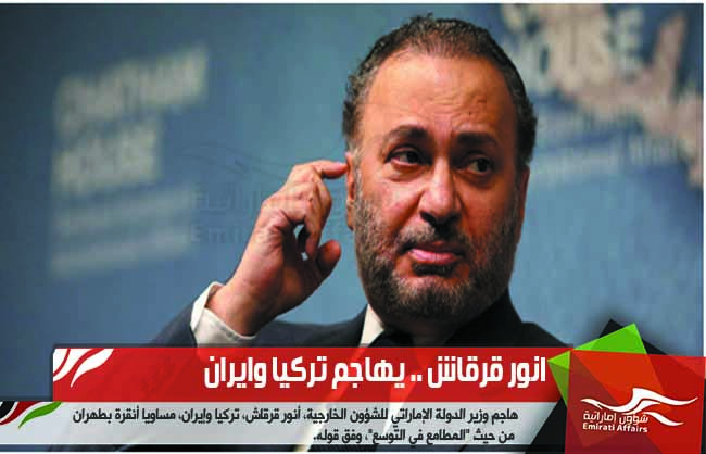 انور قرقاش .. يهاجم تركيا وايران
