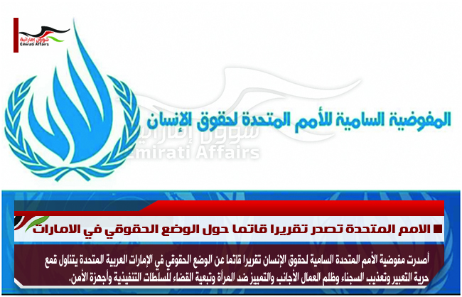 الامم المتحدة تصدر تقريرا قاتما حول الوضع الحقوقي في الامارات