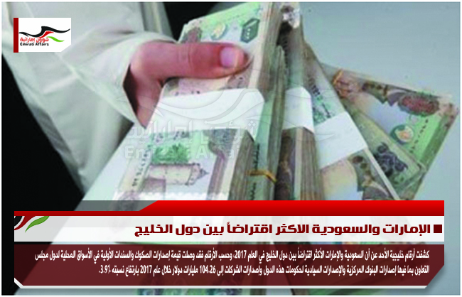 الإمارات والسعودية الاكثر اقتراضاً بين دول الخليج