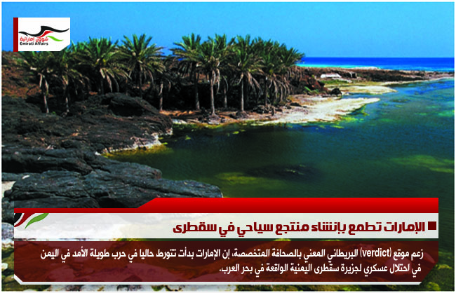 الإمارات تطمع بإنشاء منتجع سياحي في سقطرى