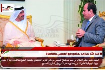 عبد الله بن زايد يجتمع مع السيسي بالقاهرة