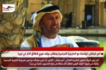 أنور قرقاش: تواصلنا مع الخارجية الفرنسية ونطالب بوقف فوري لاطلاق النار في ليبيا