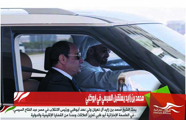 محمد بن زايد يستقبل السيسي في ابوظبي
