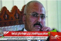 مصادر يمينية الإمارات ترتب لعودة صالح للرئاسة