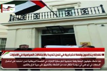 نشطاء ينظمون وقفة احتجاجية في لندن تنديدا بالاعتقالات السياسية في الامارات