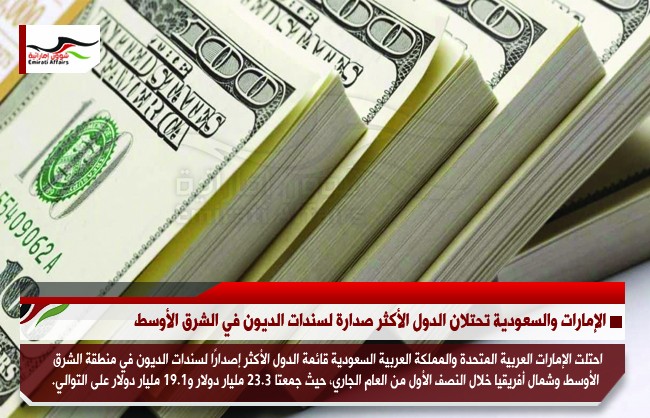 الإمارات والسعودية تحتلان الدول الأكثر صدارة لسندات الديون في الشرق الأوسط