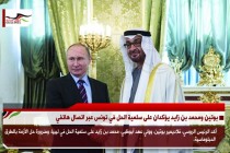 بوتين ومحمد بن زايد يؤكدان على سلمية الحل في تونس عبر اتصال هاتفي