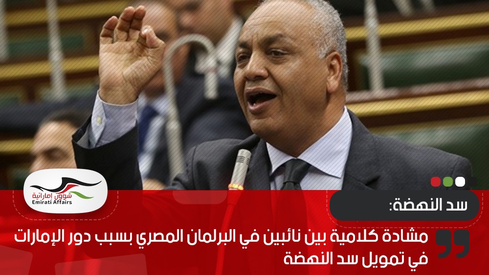 مشادة كلامية بين نائبين في البرلمان المصري بسبب دور الإمارات في تمويل سد النهضة