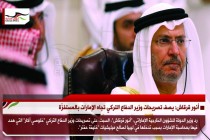 أنور قرقاش: يصف تصريحات وزير الدفاع التركي تجاه الإمارات بالمستفزّة